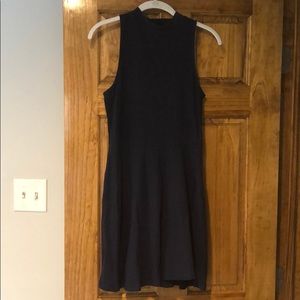 Navy high neck dress